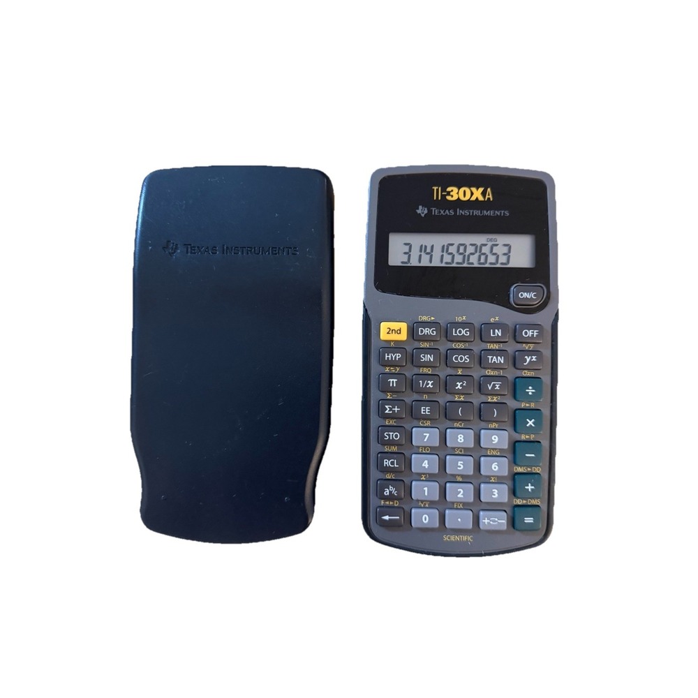 Texas Instruments TI-30XA Scientific Calculator w/ Slide Cover Tested Working